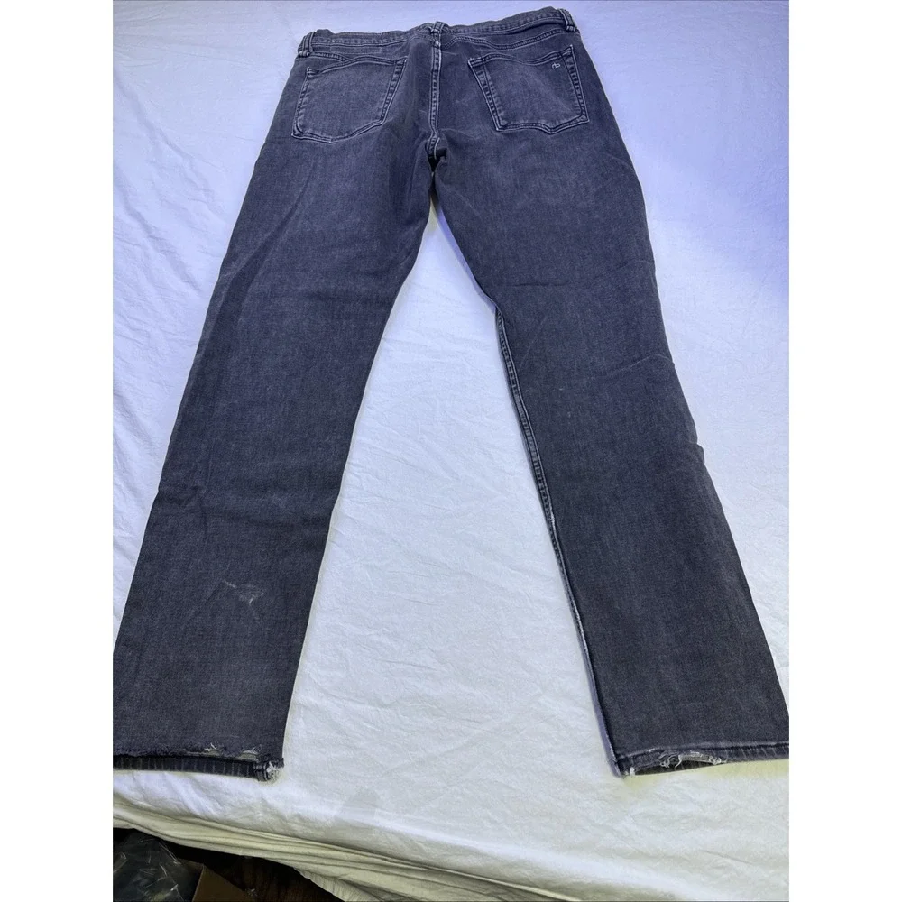 Rag & Bone Jeans Men's 32X32 Black BLACK  Fit 2  Slim Button ZIP